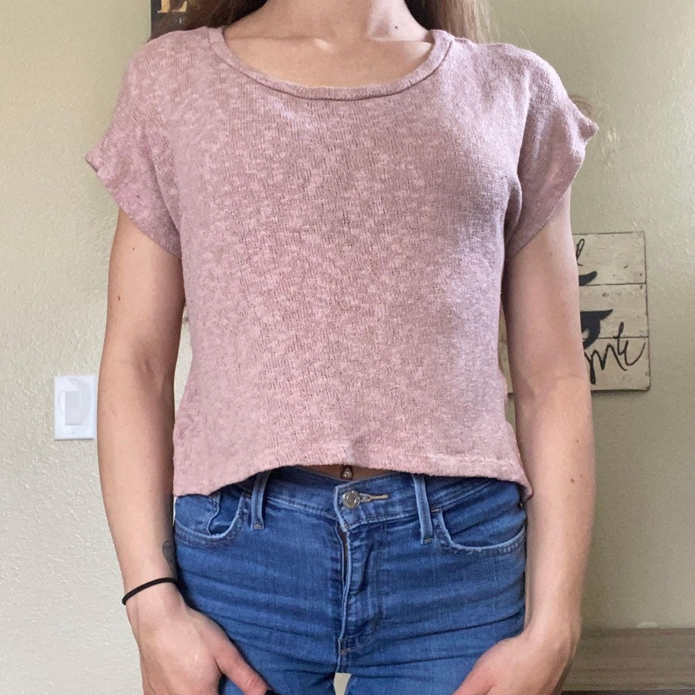 Forever 21 Salmon Pink Short Sleeve Shirt Medium